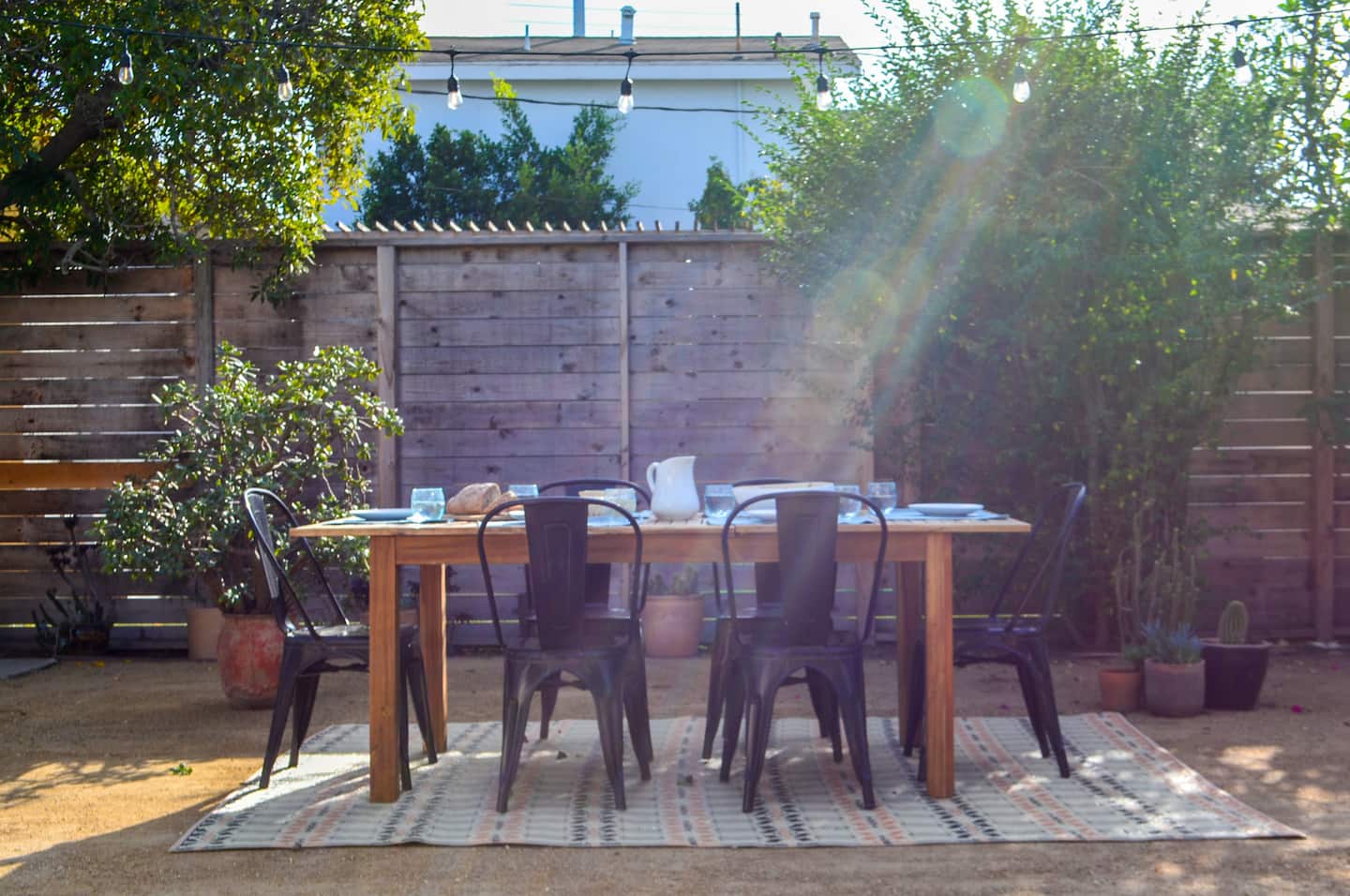 Outdoor dining table, Venice home